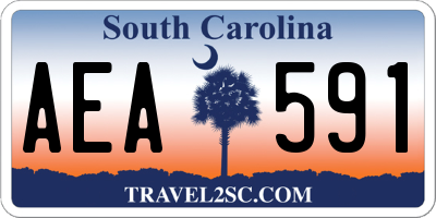 SC license plate AEA591