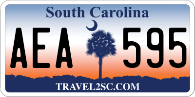 SC license plate AEA595