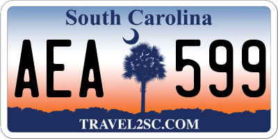 SC license plate AEA599