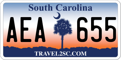 SC license plate AEA655