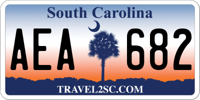 SC license plate AEA682