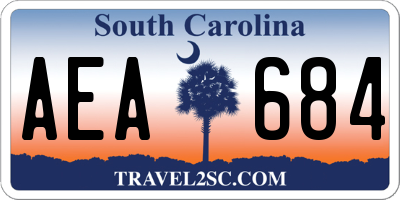 SC license plate AEA684