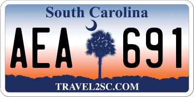 SC license plate AEA691