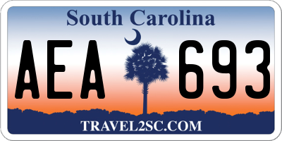 SC license plate AEA693