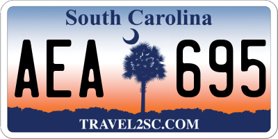 SC license plate AEA695