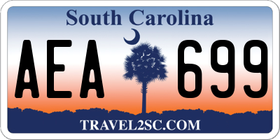 SC license plate AEA699