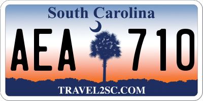 SC license plate AEA710