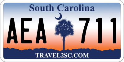 SC license plate AEA711