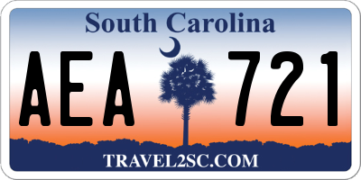 SC license plate AEA721