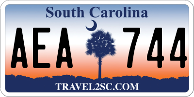 SC license plate AEA744