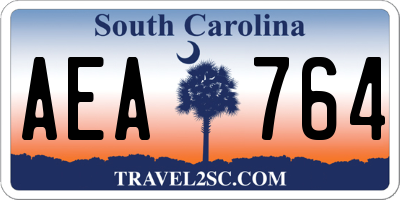SC license plate AEA764