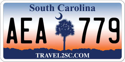 SC license plate AEA779