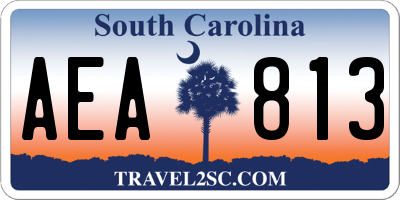SC license plate AEA813