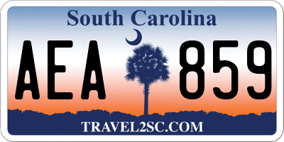 SC license plate AEA859
