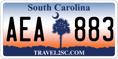 SC license plate AEA883