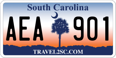 SC license plate AEA901