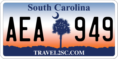 SC license plate AEA949