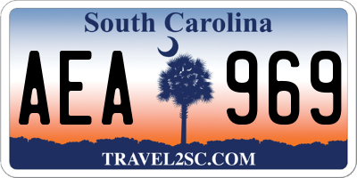 SC license plate AEA969