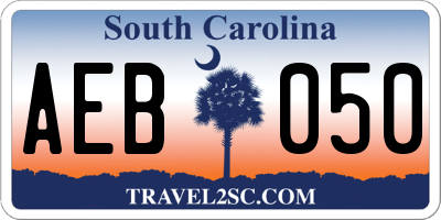 SC license plate AEB050