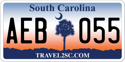 SC license plate AEB055