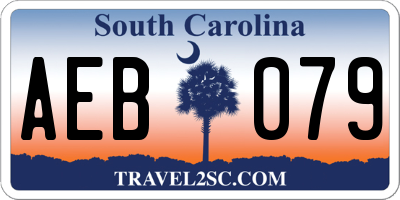 SC license plate AEB079