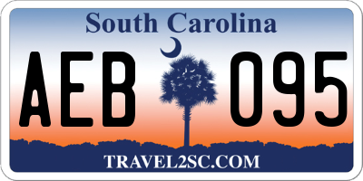 SC license plate AEB095