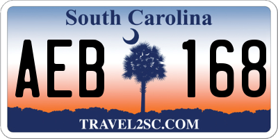 SC license plate AEB168
