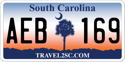 SC license plate AEB169