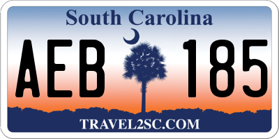 SC license plate AEB185