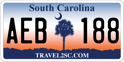 SC license plate AEB188