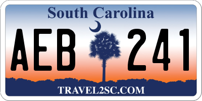 SC license plate AEB241