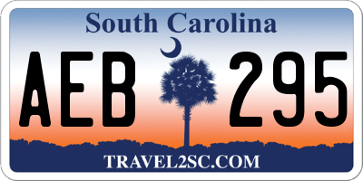 SC license plate AEB295