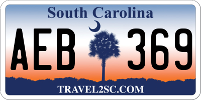 SC license plate AEB369