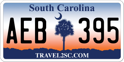 SC license plate AEB395