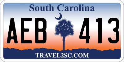 SC license plate AEB413