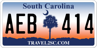 SC license plate AEB414