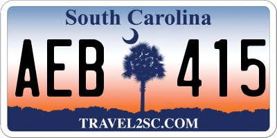SC license plate AEB415