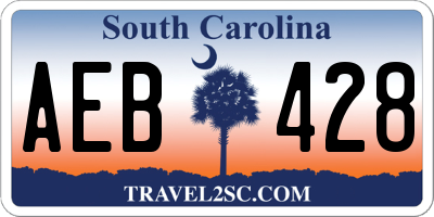 SC license plate AEB428