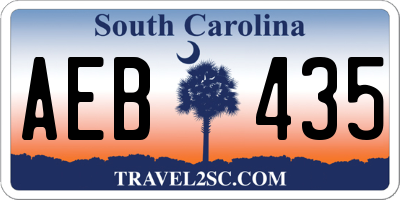 SC license plate AEB435