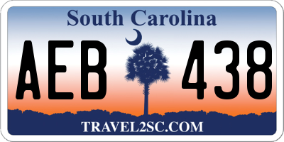 SC license plate AEB438