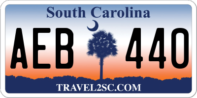 SC license plate AEB440