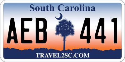 SC license plate AEB441