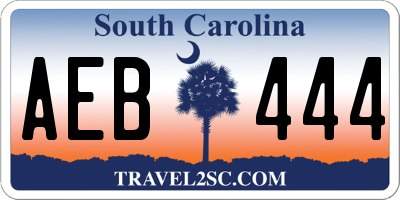 SC license plate AEB444