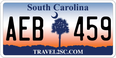SC license plate AEB459