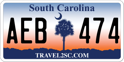 SC license plate AEB474