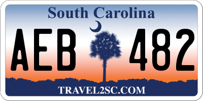 SC license plate AEB482