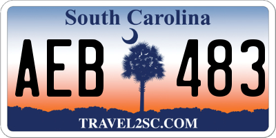 SC license plate AEB483