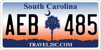 SC license plate AEB485