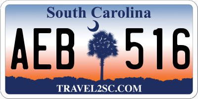 SC license plate AEB516