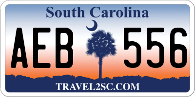 SC license plate AEB556